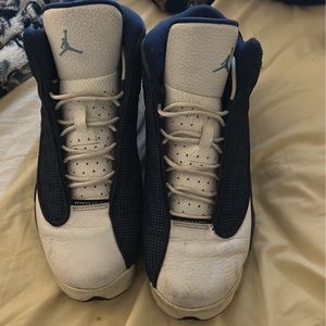 Jordan 13 Retro flint blue and white